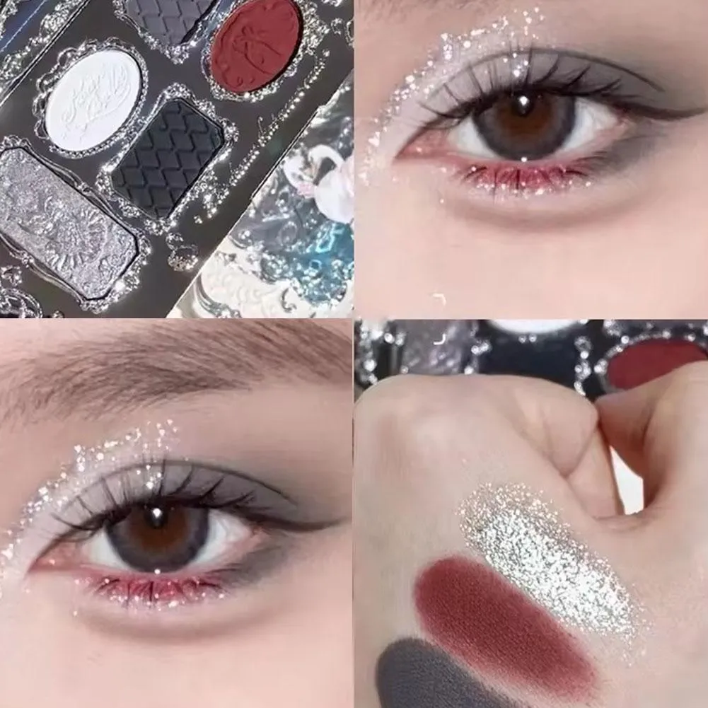 Magic Ballet Eyeshadow Palette Swan Ballet Eyeshadow Palette Matte Fine Shimmer Pearl Face Palette Glitter Eye Shadow