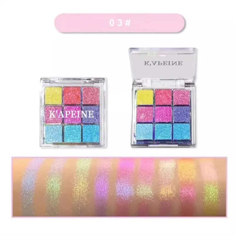 9-Color Glitter Chameleon Eyeshadow Palette Waterproof Long Lasting Pressed Powder Cosmetic Kit Fashion Women Eye MakeUp Pallete — image 8