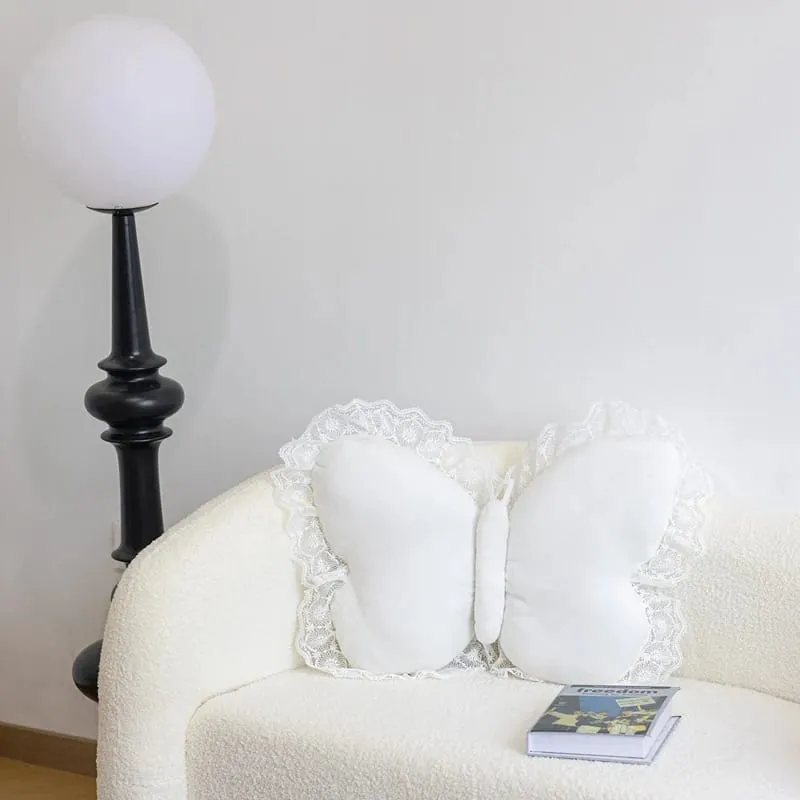 Butterfly Lace Pillow Butterfly Shaped Decorative Pillow For Sofa Couch Bed Plush Velvet Lumbar Support Cushion For Office Chair — image 2