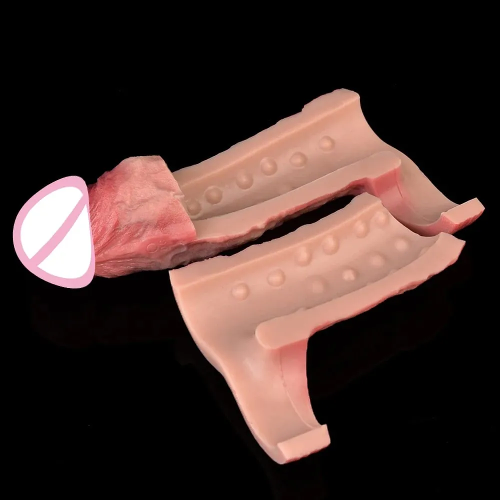 Kawalan Tanpa Wayar Dildo Berongga Realistik Silikon Lembut Lengan Zakar Kondom Lelaki Batang Penambah Kelewatan Ejakulasi Mainan Seks — image 6