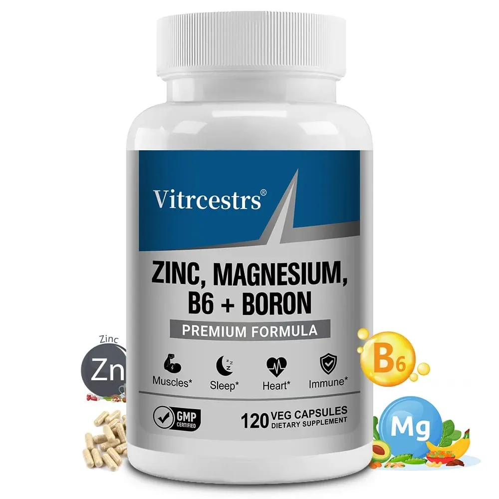 Magnesium Complex Capsules - boron/L-Threonate + Zinc D3 B6 High Absorption Muscle Bone Brain Sleep Health Anxiety Relief — image 1