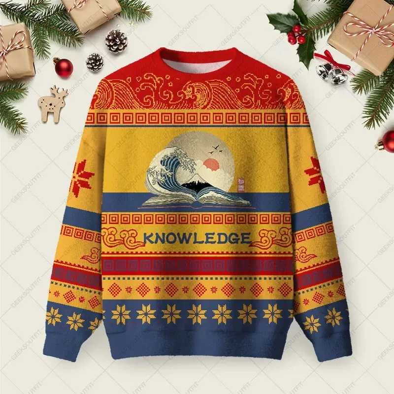 3D Print Gingerbread Man Graphic Sweatshirts Funny Santa Claus Ugly Christmas Sweater Unisex Xmas 2026 Pullover Casual Clothing — image 12