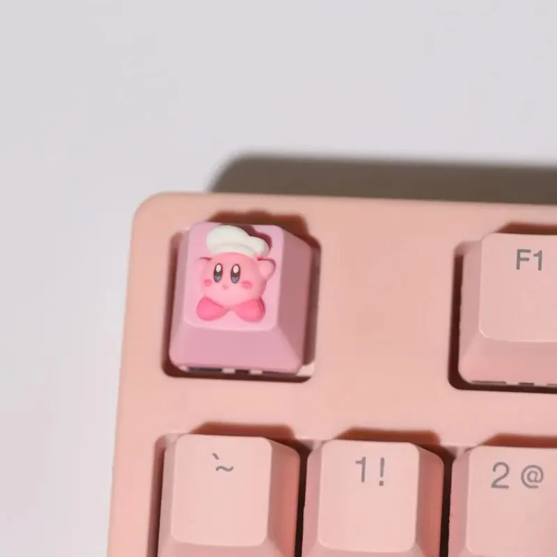 Kirby Keycaps Keyboard for Mechanical Cute Key Cap Suit Button Personalized Keycaps DIY Key Cap Anime Cartoon Pink 3D Keycaps — image 12