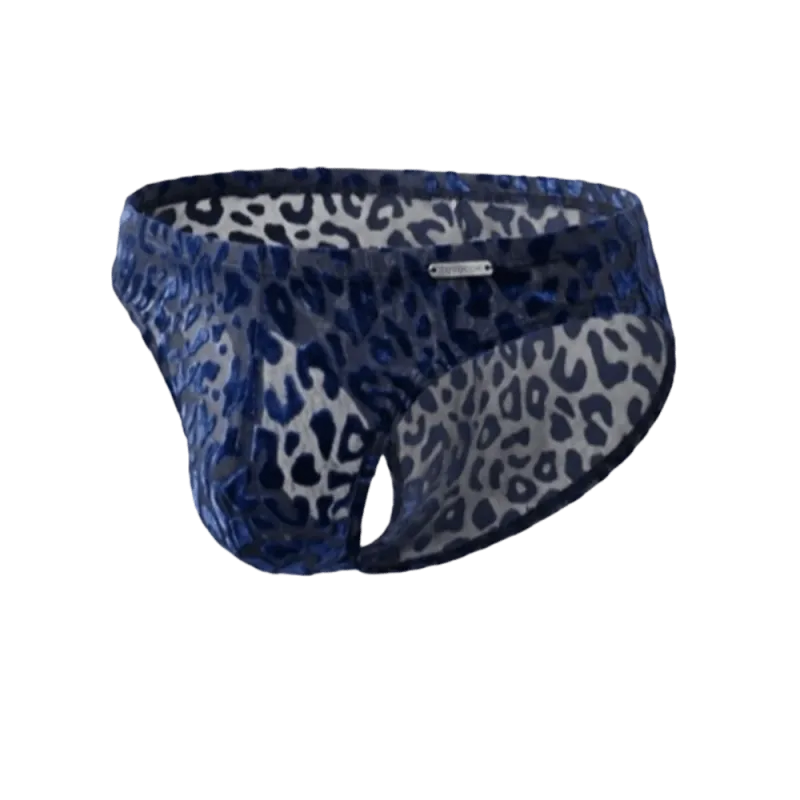 Comfortable Ice Silk Men Briefs Mesh Low Waist Sheer Underwear Convex Pouch Transparent Leopard Print Panties Date Night — image 18