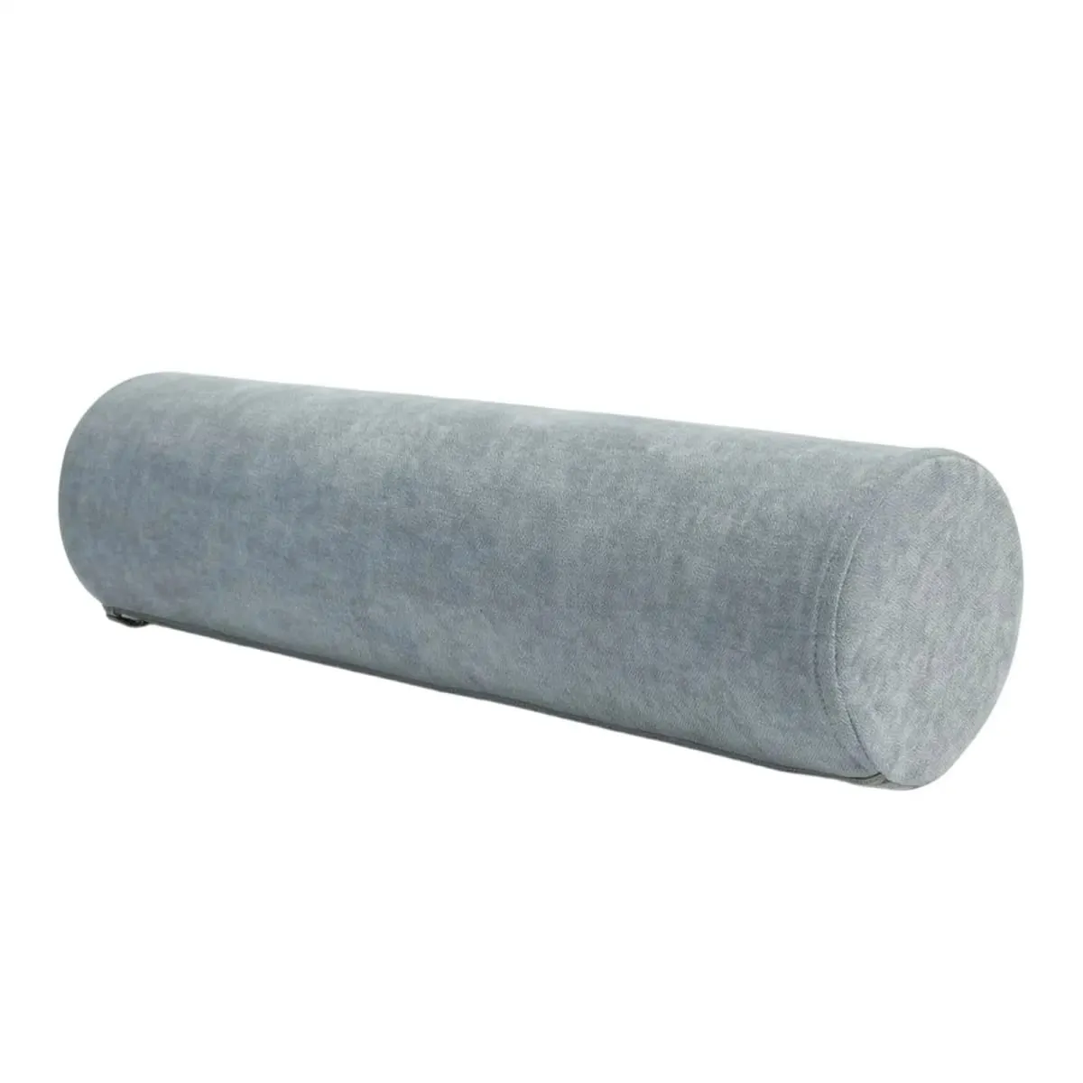 Premium Cylindrical Pillow for Back Waist Neck Support Soft Chenille Fabric Dense Foam Bolster for Bed Sofa Office Use — image 2