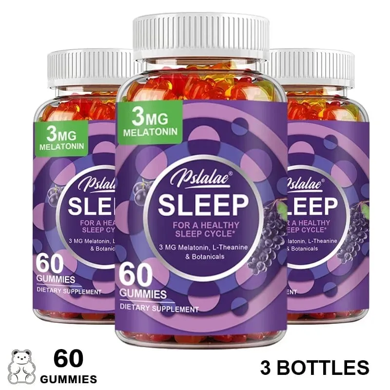 Melatonin Gummies Anxiety Stress Relief Help Sleep Save Insomnia Body Clock Adjustment for Adult — image 11