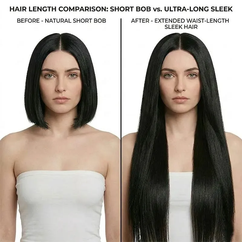 Tape In Hair Extensions Human Hair 16-24 Inch Seamless Invisible Remy Hair Extensions Tape Ins For Women Brazilian Natural Black 21Pcs 50g 100% Human Hair — image 8