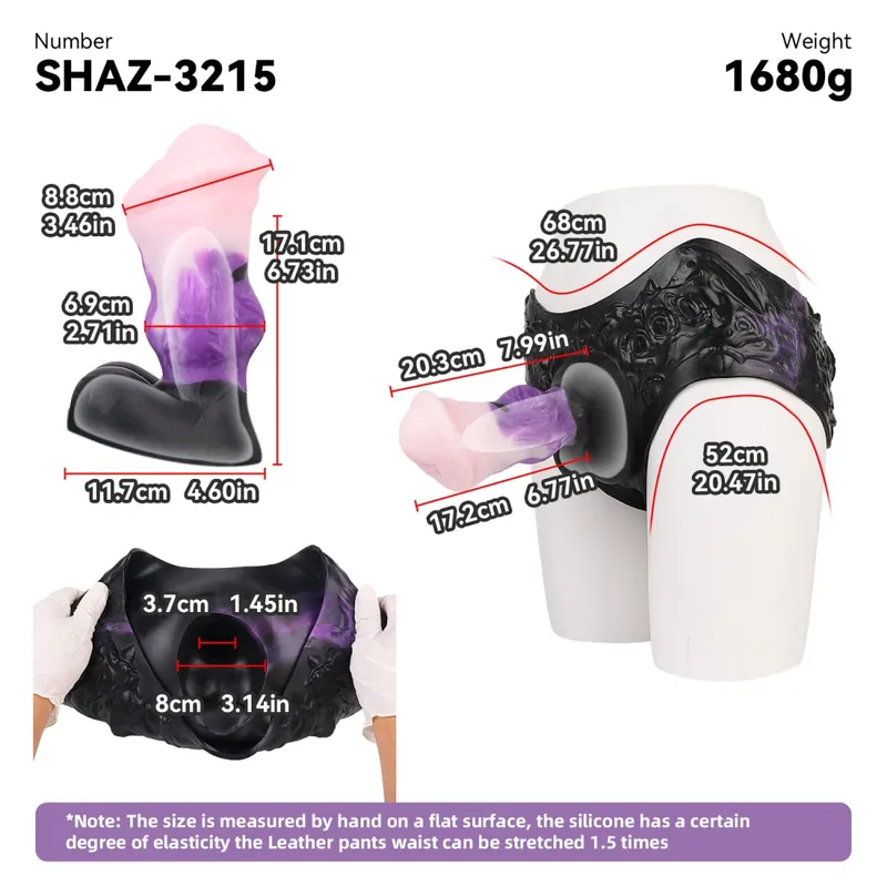 Strap On Long Horse Dildo Sheath Silicone Harness Dildo Panties Wearable Penis Sleeve Adult Sex Toy for Men Reusable Condom — image 12