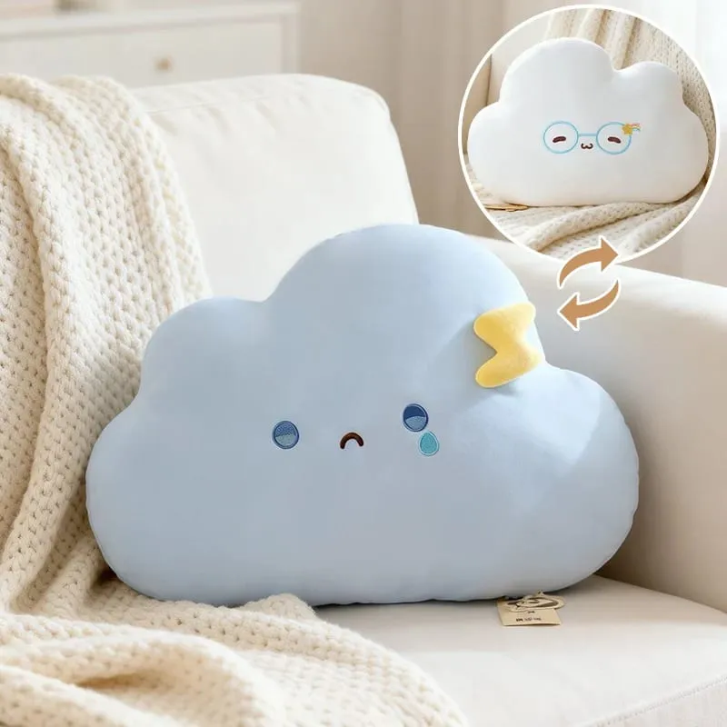Yaratıcı Hava Serisi Gökkuşağı Bulut Peluş Yastık Yumuşak Sevimli Karikatür Kawaii Dolması Bebek Çocuklar Için kanepe yastığı Ev Dekor — image 11