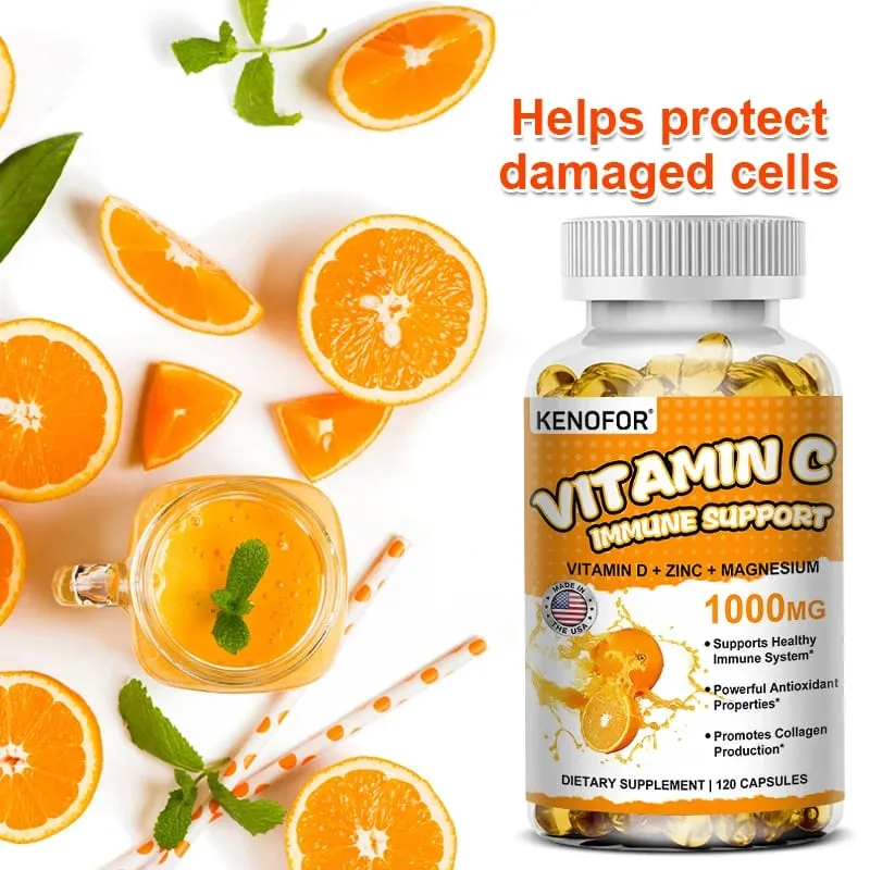 Vitamin C Capsules Antioxidant Support Immune System Cellular Energy Production Skin Brightening & Collagen Synthesis — image 7
