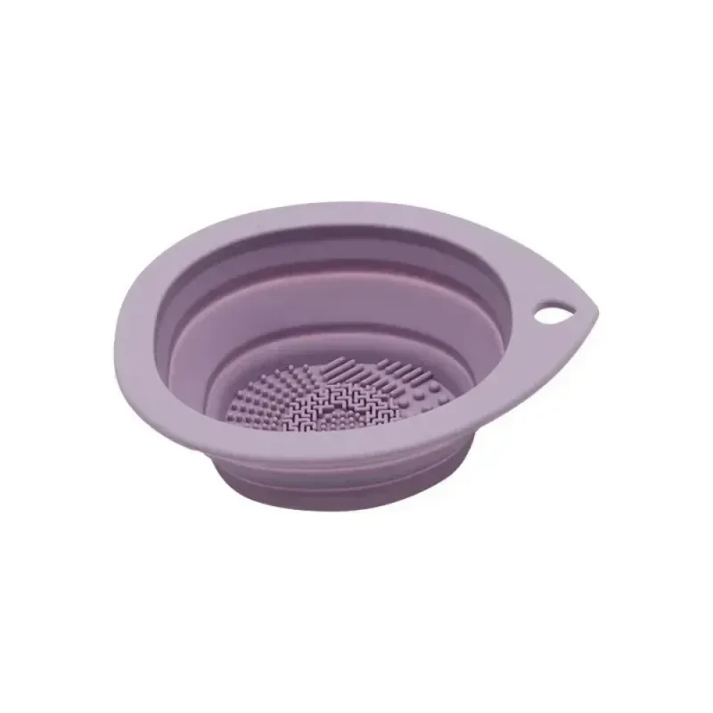 Soft Silicone Folding Makeup Brush Cleaning Bowl Powder Puff Cleaner Eyeshadow Brushes Wash Clean Mat Beauty Tools Scrubber Box