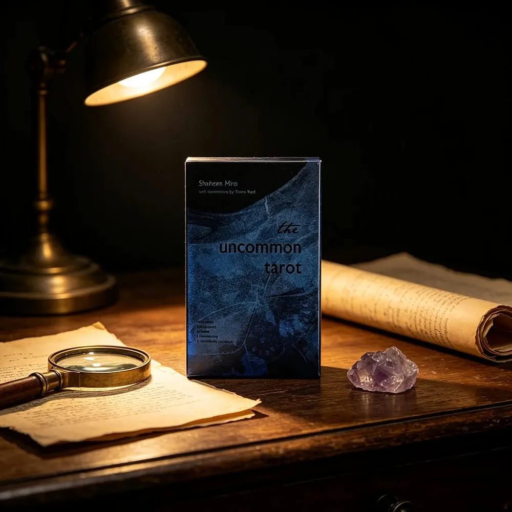 The Uncommon Tarot Deck Dark Blue Art Painting Tarot Card 78 Cards Divination Cards Game Spiritual Meditation Gift for Collector — image 2
