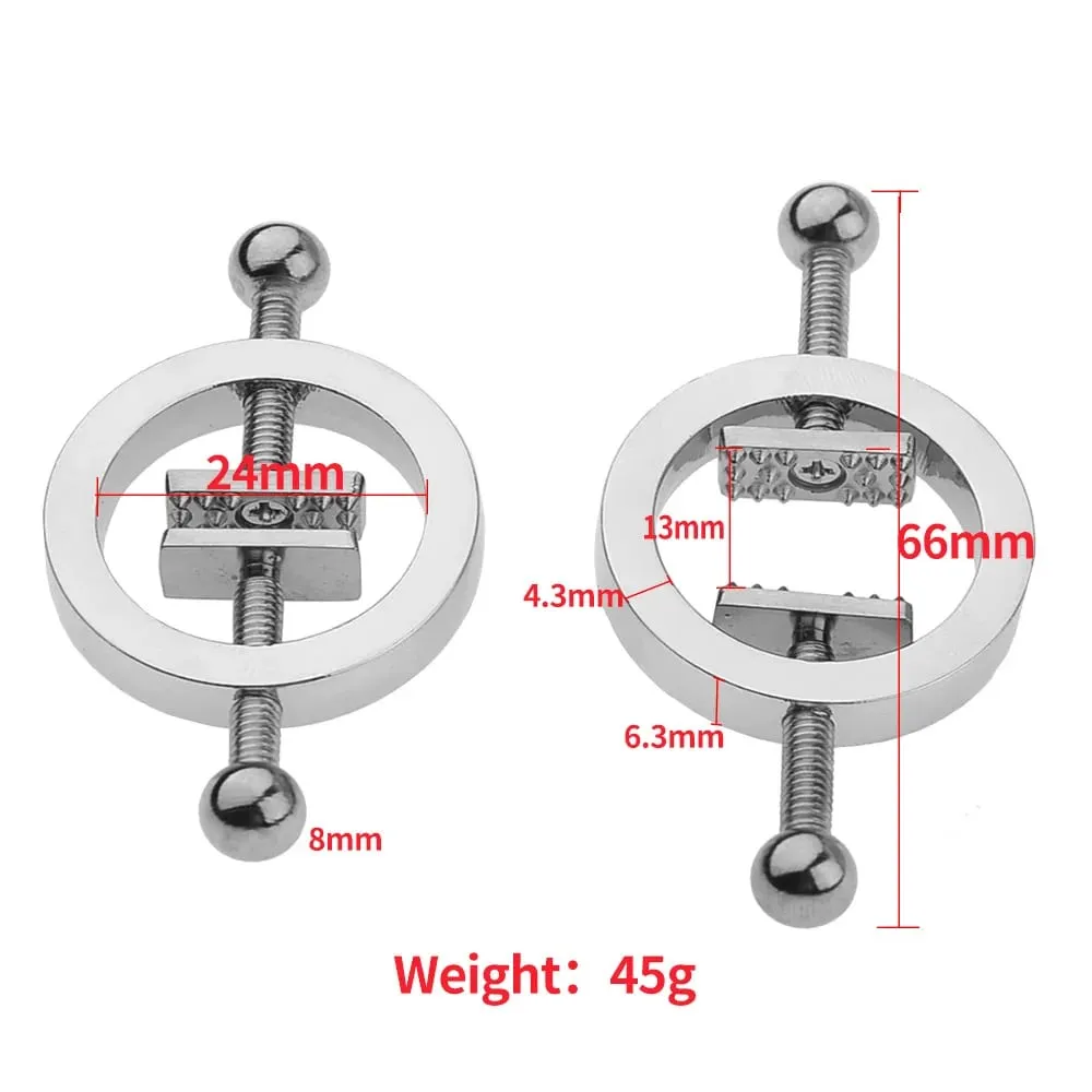 Stainless Steel Adjustable Nipple Clips Erotic Goods Nipple Stimulation Breast Bondage Restraint Bdsm Sex Toy for Woman — image 5