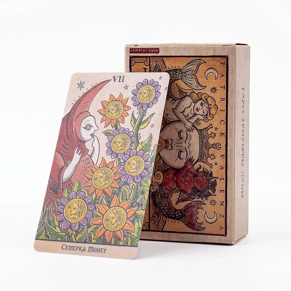 Trionfi Della Luna Tarot Cards Russian Visions 81Pcs Divination Fate Deck Board Game Card For Family Party 10.3*6Cm — image 1
