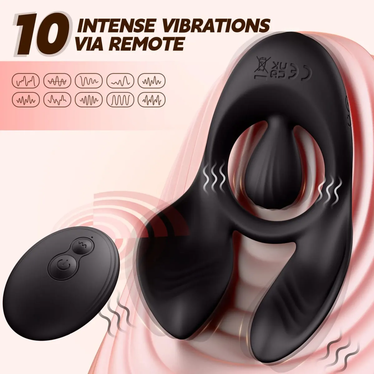 Vibrating Cock Ring for Men Delay Ejaculation Testicle Vibrator Remote Control Penis Ring Clit Stimulator Sex Toy for Men