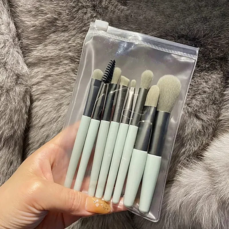 8pcs/bag Soft Fluffy Makeup Brushes Set for Cosmetics Foundation Loose Powder Eyeshadow Kabuki Blending Makeup Brush Beauty Tool — image 12