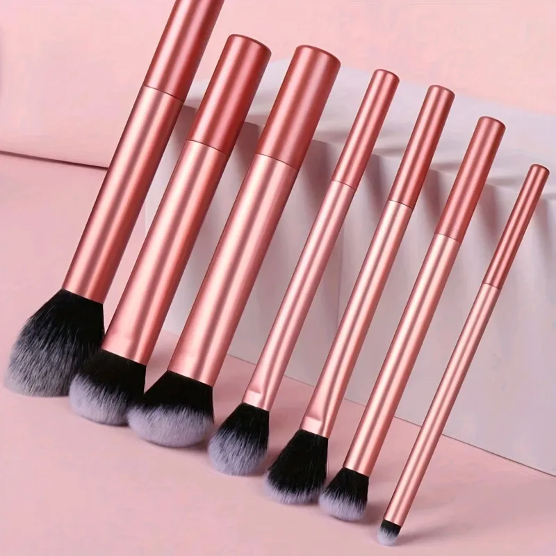 7pcs Pro Makeup Brush Set - Soft Premium Synthetic Hair Make Up Brushes Foundation Blush Eyeshadow Cosmetic Makeup Tools — image 10