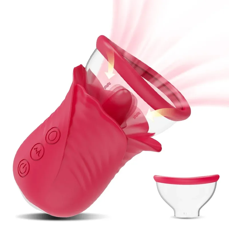 Tongue Licking Vacuum Sucking Vibrator for Women Clit Sucker Nipples Breast Massager Removable Cup Female Masturbation Sex Toy — image 9