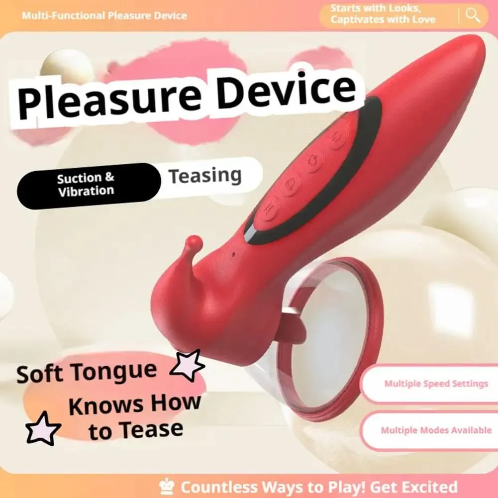 New Powerful Sucking Vibrator Female Tongue Licking Vibrating Clitoris Sucker Vibrator Nipple Stimulator Adults Sex Toy