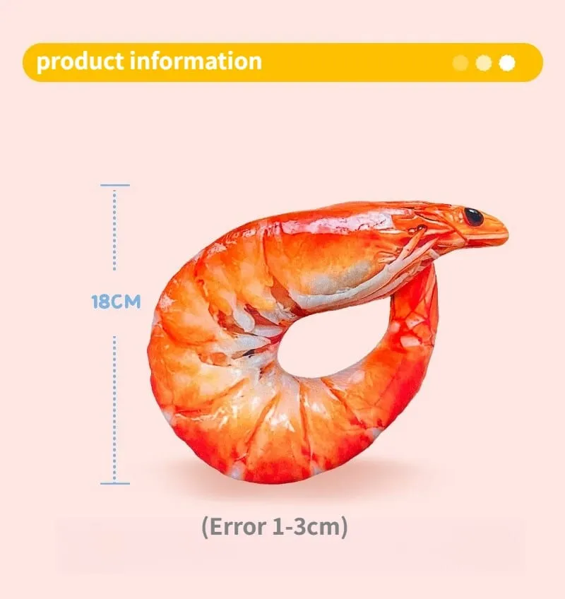 Real‑Printed Braised Prawn Plush Pillow Soft Stuffed Shrimp Cushion Funny Novelty Toy Home Decor Holiday Gift — image 7