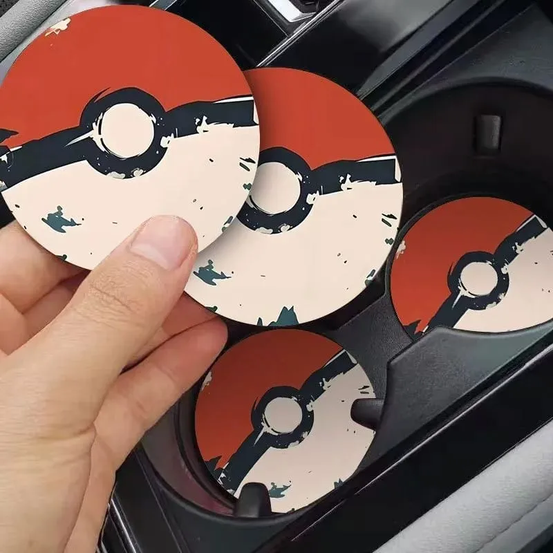 Pokémon Coaster Anime Peripheral Personality Trend Practical Car Coaster New Model Non-slip Cartoon Coaster — image 2