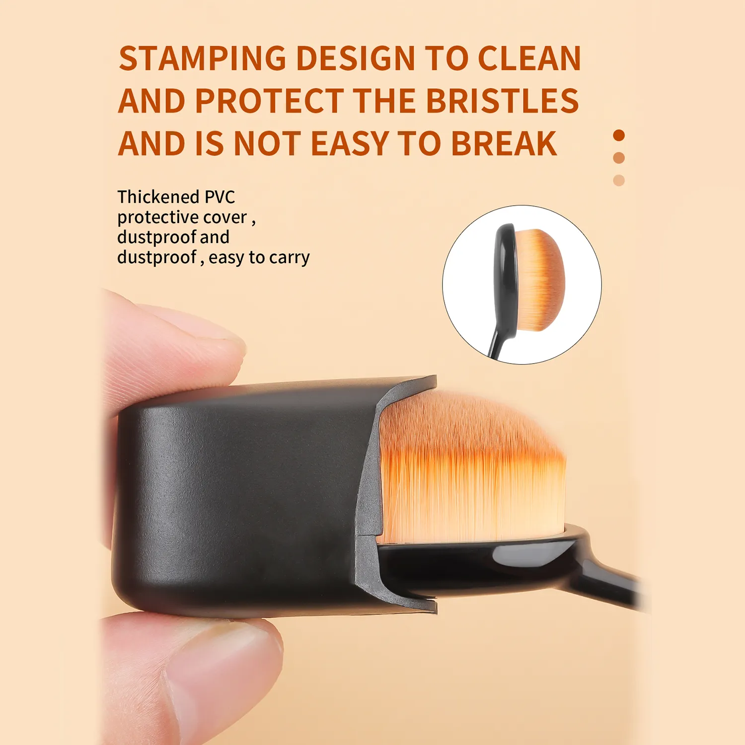 2PCS Toothbrush Shape Foundation Brushes With Caps Multifunctional Soft Brush For Liquid Cream Powder Makeup — image 6