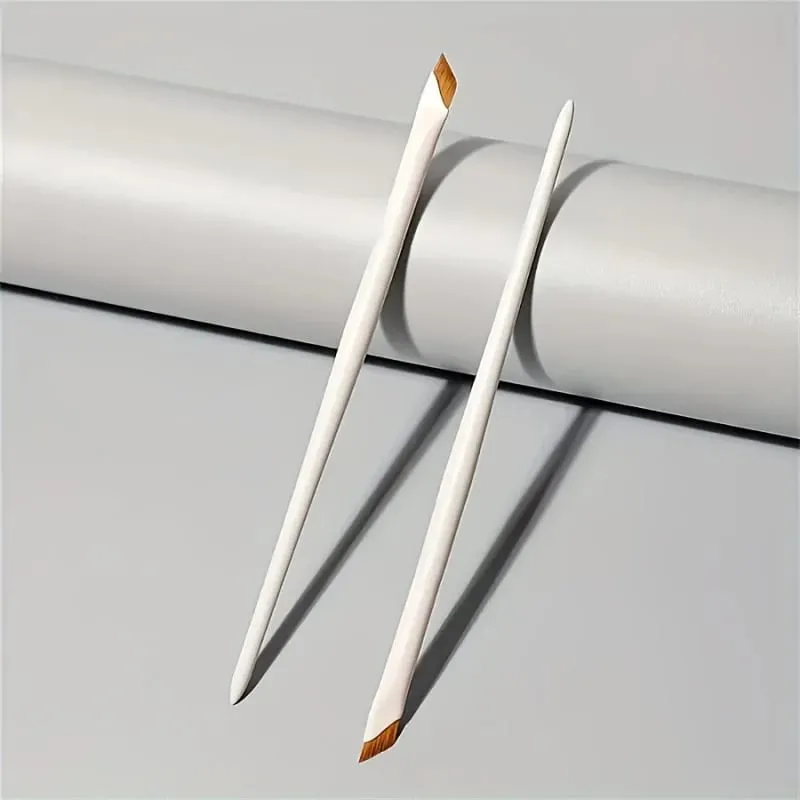 1pc Porcelain White Precision Angle Eyeliner Pencil And Eyebrow Brush Set - Nylon Brush Suitable For All Skin Types — image 6