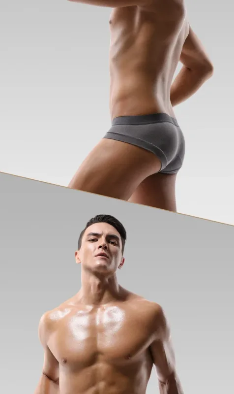 5PCS Men's three-piece briefs with U-shaped pouch, modal fabric, breathable, summer youth low-rise bottom pants — image 19