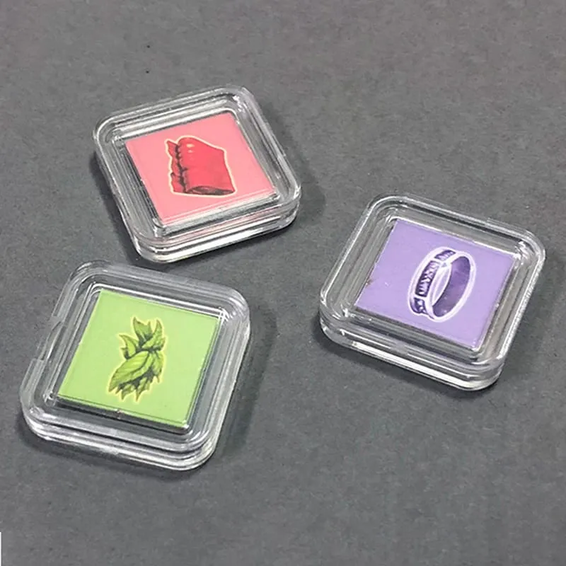 10PCS Square Clear Plastic Protector Containers Case For Token Board Game Holder Boxes Cards CollectionHot — image 1