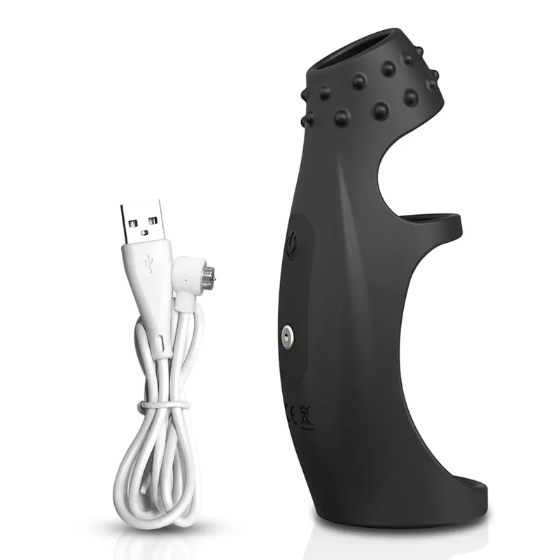Vibrating Penis Sleeve Cock Ring Penis Extender for G Spot Clitoris Vibrator Stimulation Adult Sex Toy for Men Delay Ejaculation