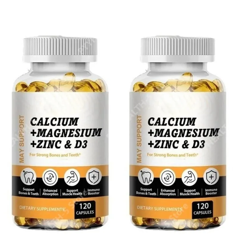 Calcium Magnesium Zinc with Vitamin D3 Softgels 120 Count Easy Swallow Daily Nutritional Support for Men Women For Adults — image 7