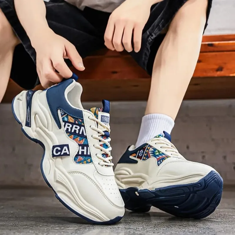 2026 Men Korean High Top Sneakers Spring Breathable Anti Slip Platform Running Shoes Outdoor Wear-resistant Running Sports Shoes — image 7