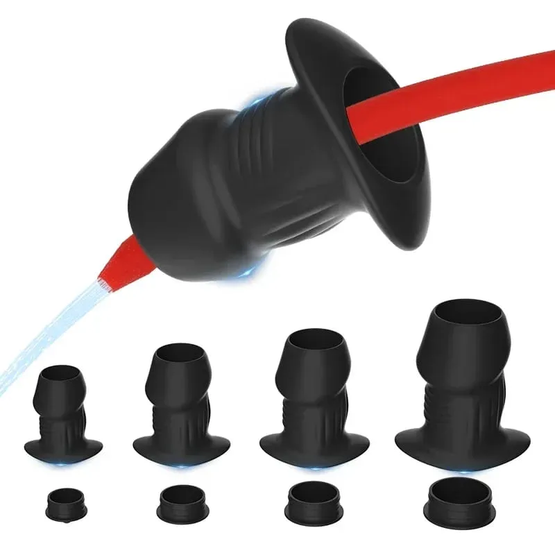 Hollow Silicone Anal Bead Butt Plug Anus Dilator Tunnel Expansion Enema Prostate Massage Mga Sex Toys para sa Babae Mga Lalaki Masturbesyon — image 1