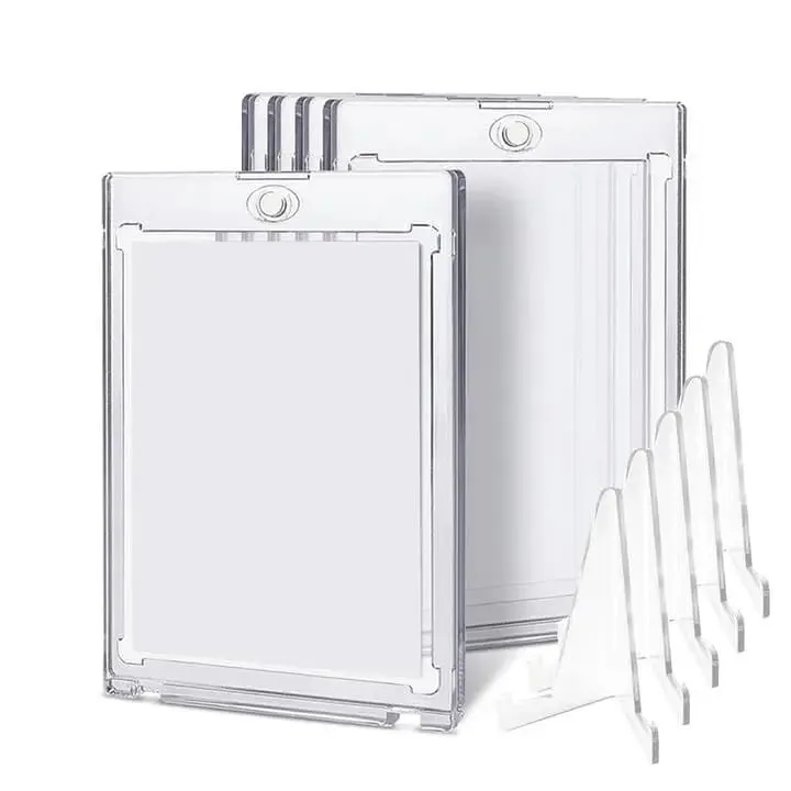 35PT Magnetic Card Holder Set Display Case Fit for YuGiOh Pokmon Game Sports Trading Cards Sleeves Hard Acrylic Protector Toy — image 1