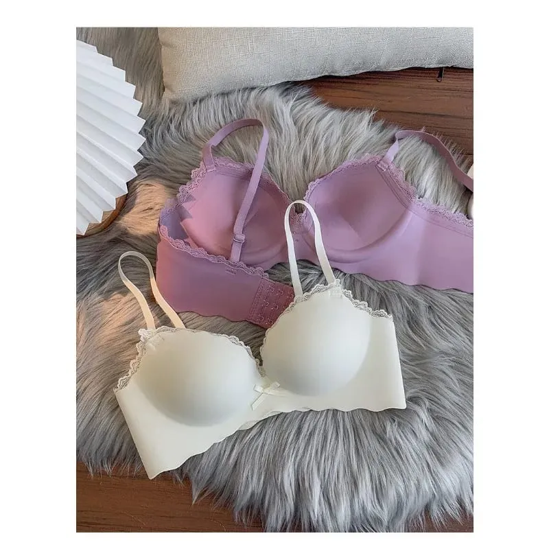 Hot Selling Ladies Push Up Bra Set Seamless Wireless Support Anti-Sagging Comfort Lingerie Set S-XLAB for Young Women Daily Use — image 2