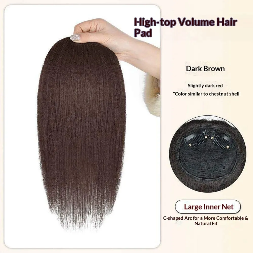 Synthetic Western Style Hair Topper Women Volume Boost Fluffy Invisible Hair Piece Bridal Wedding Hair Extension — image 8