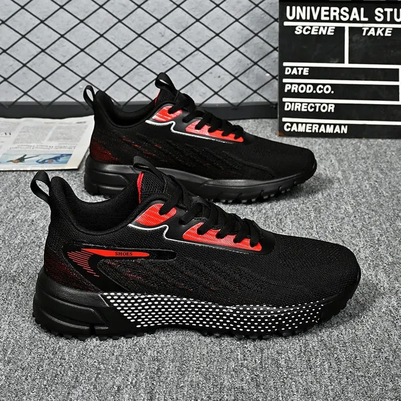 Big Size 50 51 52 Breathable Flying Woven Mens Running Shoes Lightweight Sports Shoes Anti-slip Casual Walking Sneakers Jogging — image 5
