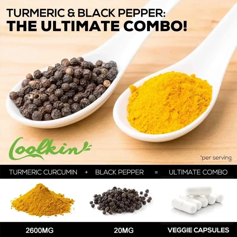 Curcumin Supplement with Black Pepper 2600 Mg Contains 95% Curcumin Enhanced Absorption Joint Support Supplement — image 4