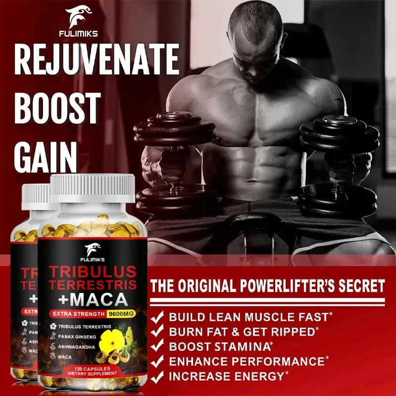 Tribulus Terrestris + Maca Capsules 9600MG with Ginseng & Ashwagandha Supports Energy Stamina & Muscle Performance — image 6