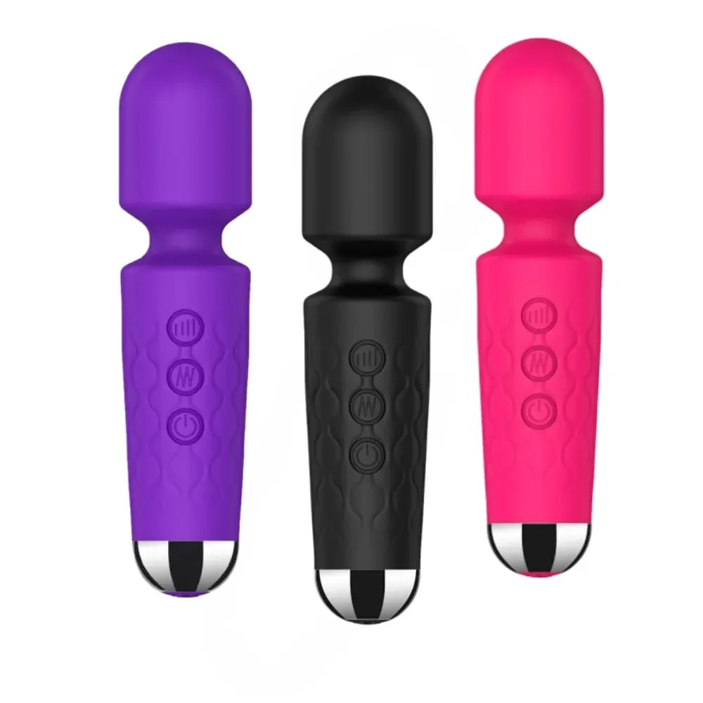 Napakahusay na 20 Bilis ng Magic Wand Clitoris Stimulator G-Spot Massager Rechargeable Portable Sex Toy para sa mga Babae — image 1