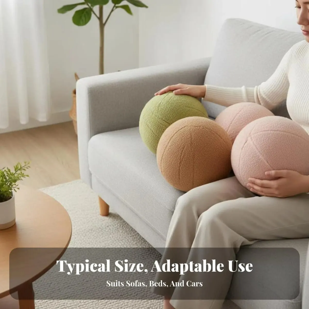 Modern Minimalist Sphere Pillow Decorative Throw Pillow Quirky Living Room Decor — image 4