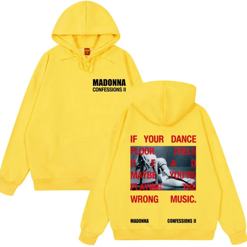 Madonna CONFESSIONS II Album Tour 2026 Print Hoodie Men Women Vintage Sweatshirts Loose Casual Oversized Long Sleeves Pullover — image 9