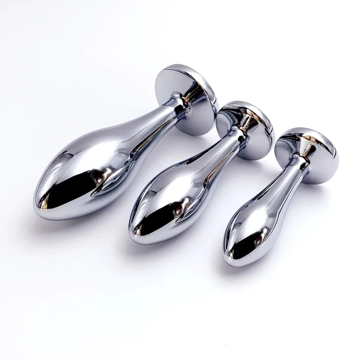 1Pcs Metal Drop Anal Plug with Three Sizes Jewel Base G-Point Massage Adult Pleasure Sex Toy for Sexual Wellness