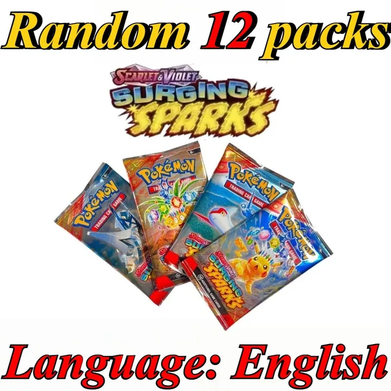 10 Pokémon Card Packs Bright Stars 151 Prismatic Evolutions PALDEAN FATES English Reinforcement Battle Transaction Card Gift — image 24
