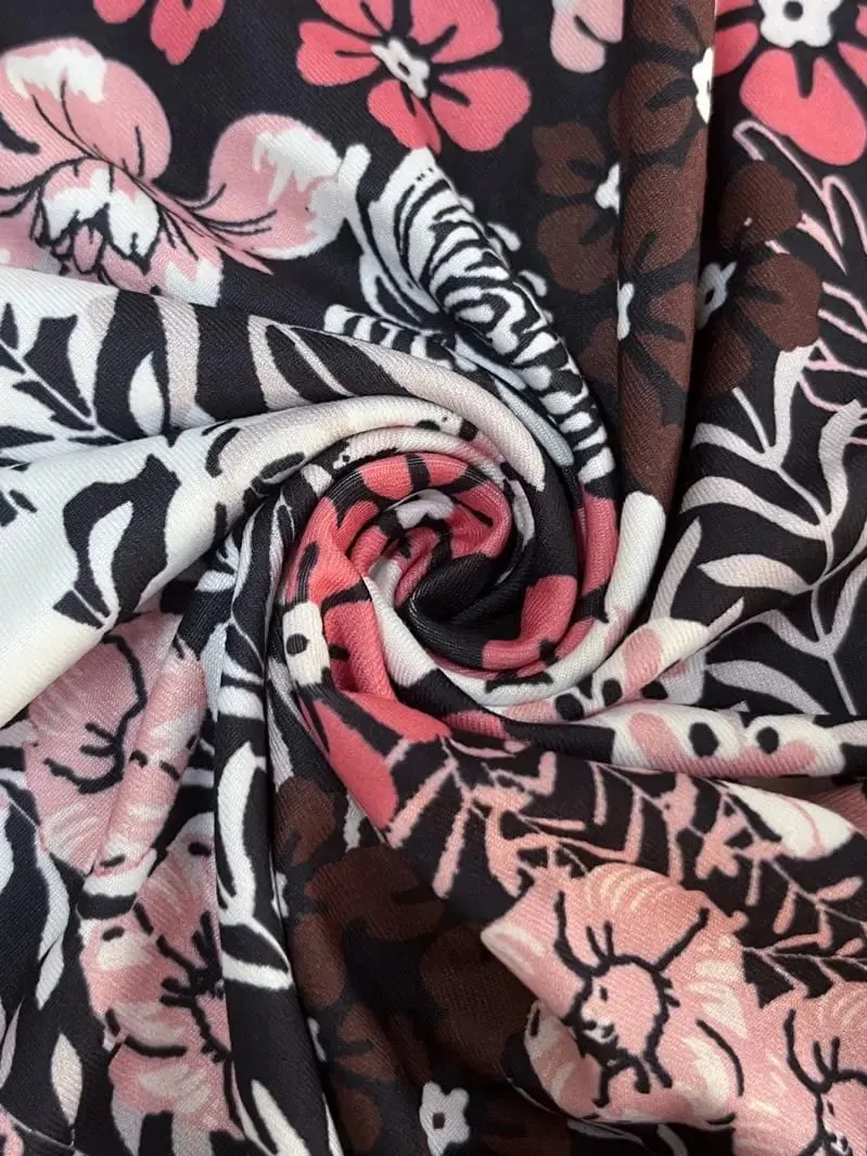 Fashionable Floral Dress Temperament round Neck Short Sleeve Loose Fit Women's Casual Dresses — image 4
