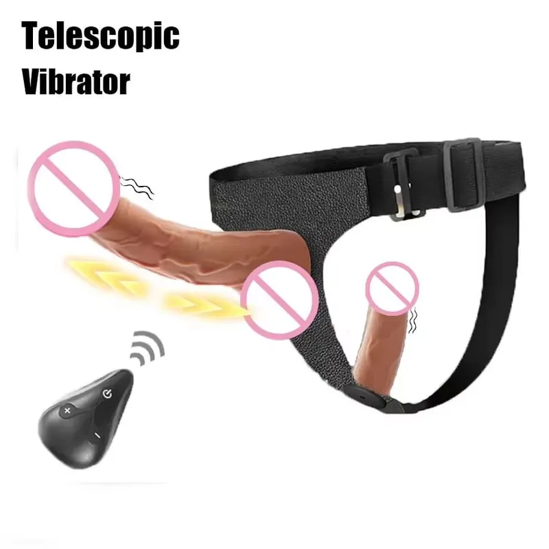 Strap-On Dildo with Adjustable Harness Wearable Realistic Double Dildo Vibrators Adult Sex Toys for Women Lesbians — image 9