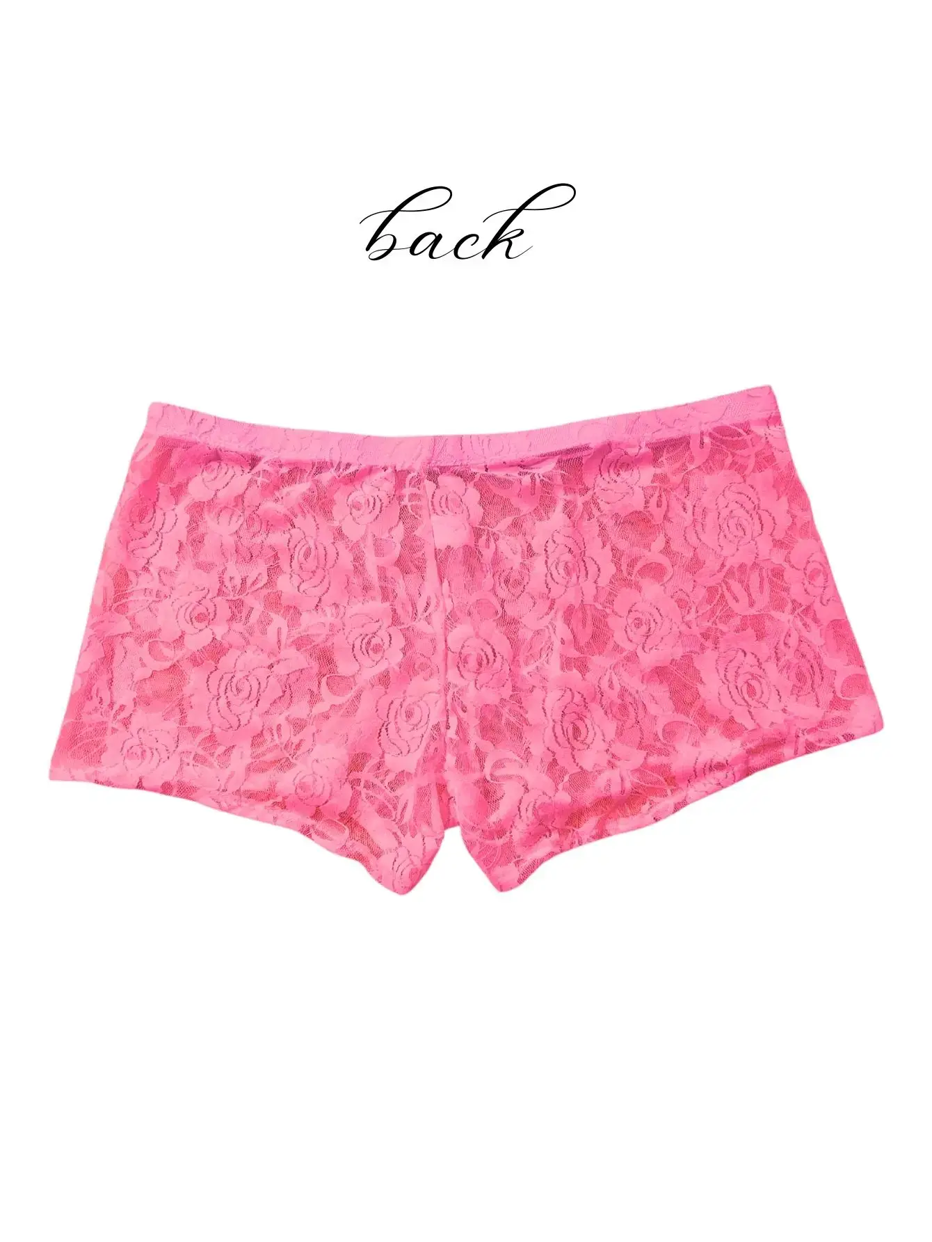 1Pc Men's Fashion New Design Sexy Lace Embroidery, High Elasticity Transparent Lace Flat Corner Underwear, Sexy, Ice Silk 3256811662670417 — image 8