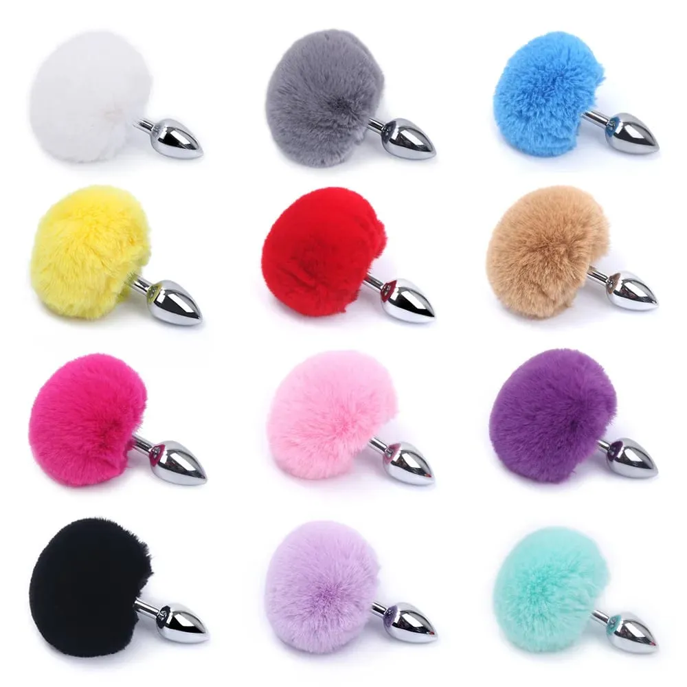 Metal Plush Rabbit Tail Anal Plug Butt Plug Prostate Massager Rabbit Ear BDSM Cosplay Erotic Sex Toys for Women Adults Sex Game — image 5
