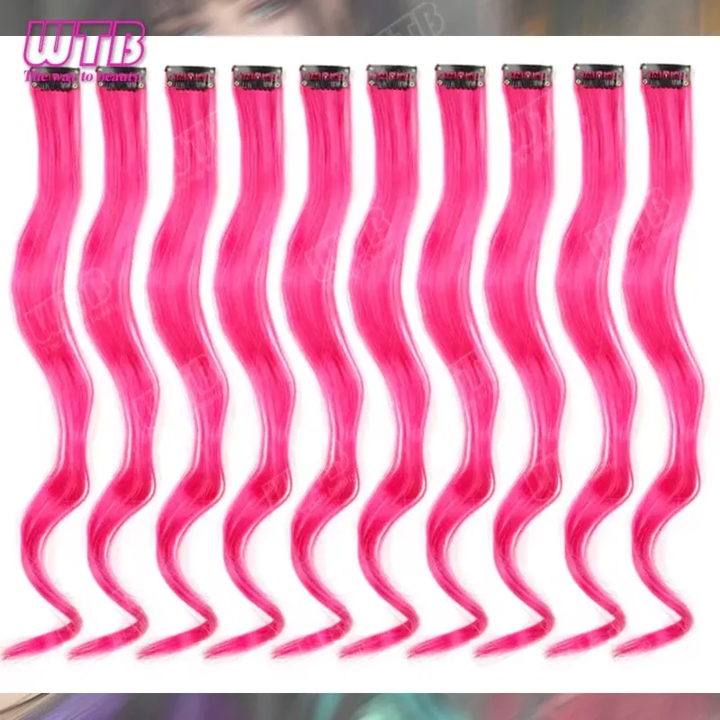 10 PCS Colored Synthetic Hair Extension Wigs for Women BB Clip Style Straight Hair Extension Wigs Suitable for Holiday Events — image 28