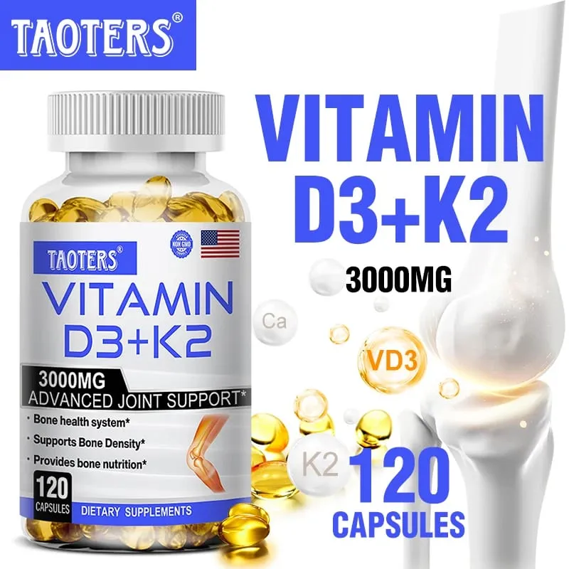 Vitamin D3+K2 Supplement To Support Joint Bone and Immune Health Non-GMO Formula Easy-to-swallow Vitamin D & K Complex — image 3